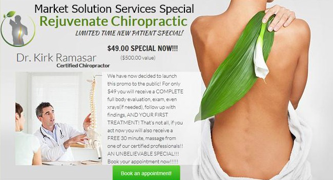 We have now decided to launch this promo to the public! For only $49 you will receive a COMPLETE full body evaluation, exam, even xrays(if needed), follow up with findings, AND YOUR FIRST TREATMENT! That's not all, if you act now you will also receive a FREE 30 minute, massage from one of our certified professionals!! AN UNBELIEVABLE SPECIAL!!! Book your appointment now!!!!! 